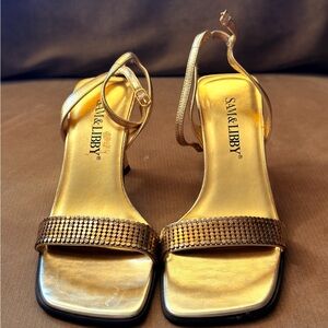 Sam & Libby Gold Strappy Heels